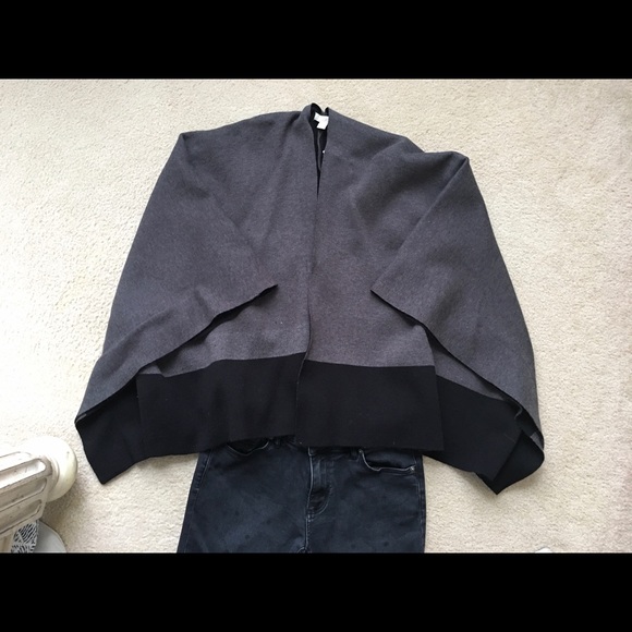 NWT color block poncho, LOFT - Picture 2 of 4